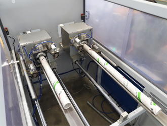 LSDP75PVC Dual Pipe Exutrusion Line withonline film wrapping